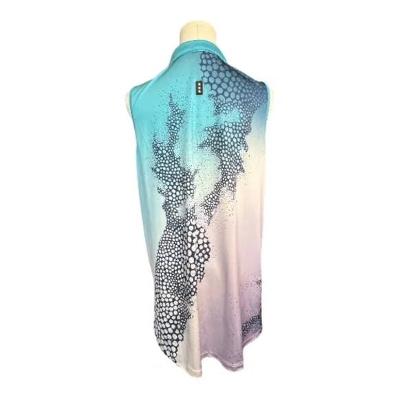 EUC Jamie Sadock sleeveless Avatar golf shirt bubble print quarter zip | - Picture 4 of 8